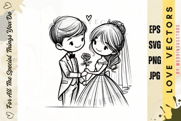 C693: Crafting Visual Love Stories with Premium Vectors