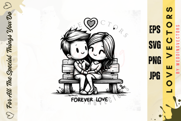 Capturing Forever: The Art of Wedding Couple Illustrations