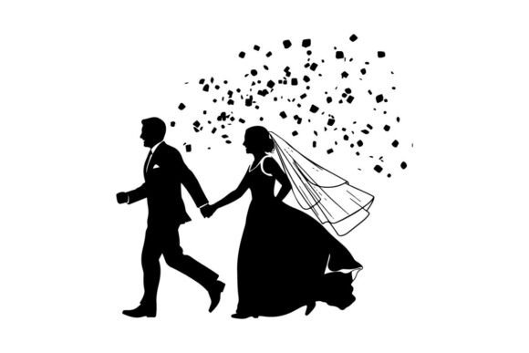 Celebrate Love with Clean, Modern Silhouette Art