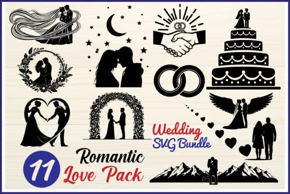 Crafting Timeless Romance: The Wedding Love Silhouette SVG Bundle