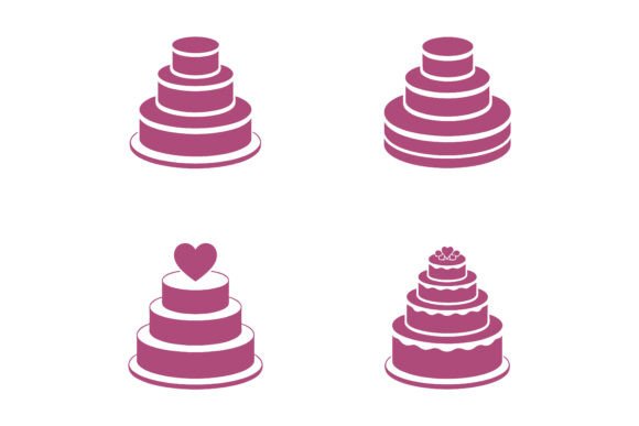 Designing with Love: The Wedding Heart Cake Vector