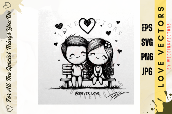 Embrace Romance: C547 Bridal Illustrations for Your Designs
