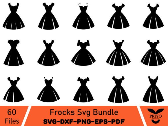 Frocks Svg Bundle: Wedding Dress Svg Designs for Every Occasion