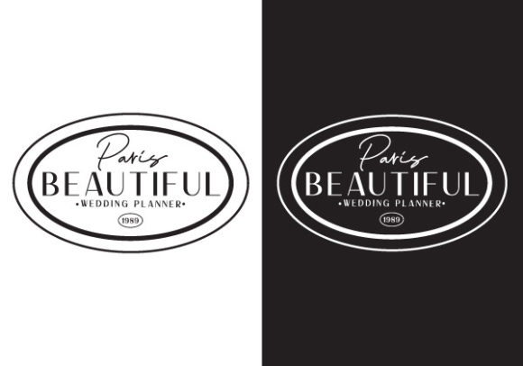 Timeless Elegance: The Typography Logo Beautiful Wedding Vector