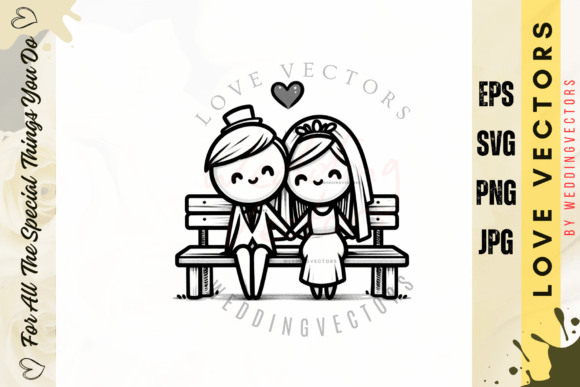 Timeless Romance: The Wedding Couple and Love Vectors Collection