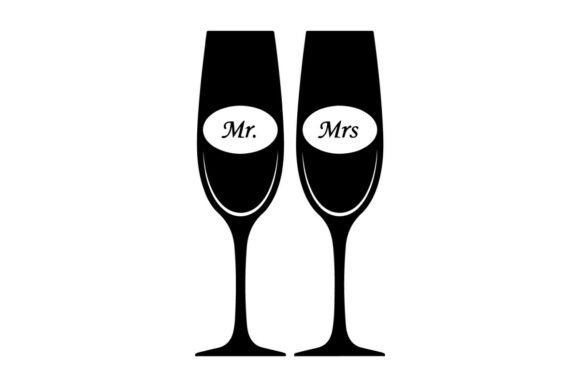 Toast to Forever: Styling with Mr and Mrs Champagne Flutes