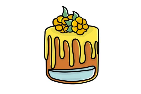 Wedding Fantasy Orange Cake Stickers: A Sweet Touch for Your Designs