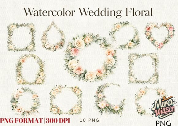 Wedding Floral Frames PNG: A Versatile Asset for Your Brand